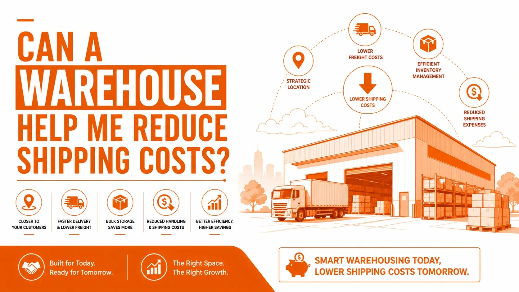Warehouse reducing shipping costs