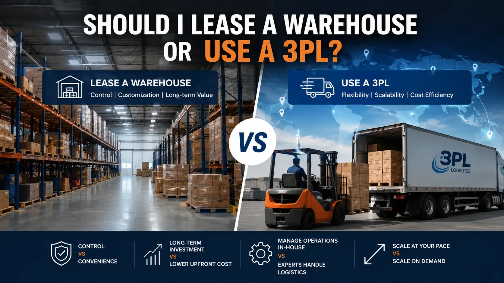 Warehouse leasing vs 3PL comparison